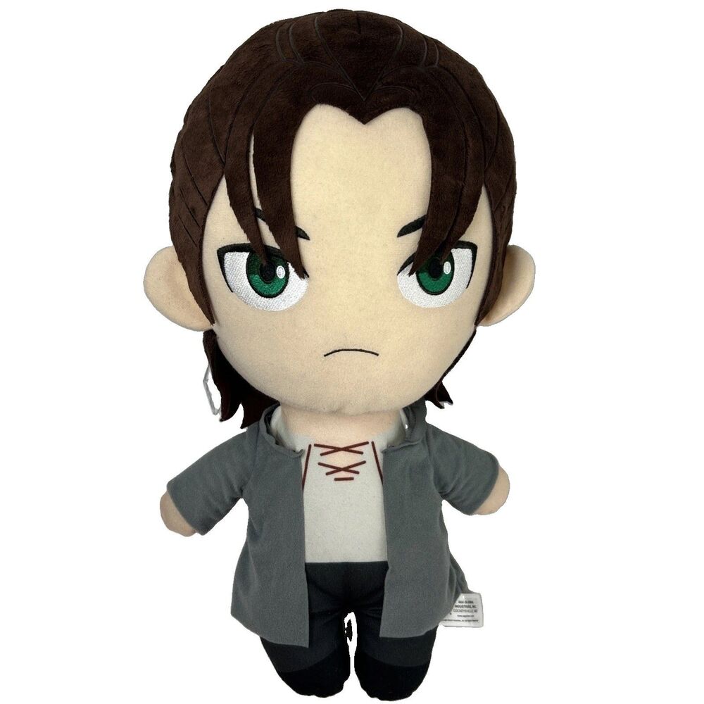 ATTACK ON TITAN 16" Large Plush Eren Jaeger Yeagerm Anime Embroidered Eyes
